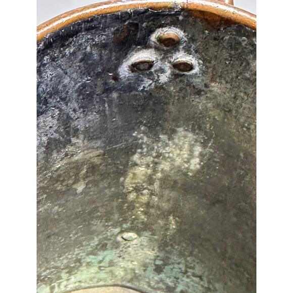 Vintage/Antique Copper Rolled Top Soldered Riveted 80 oz Pitcher-Excellent - Picture 6 of 9